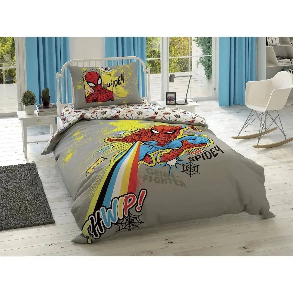 Crown Licensed Spiderman Power Single Duvet Cover Set Julia M LifeStyles