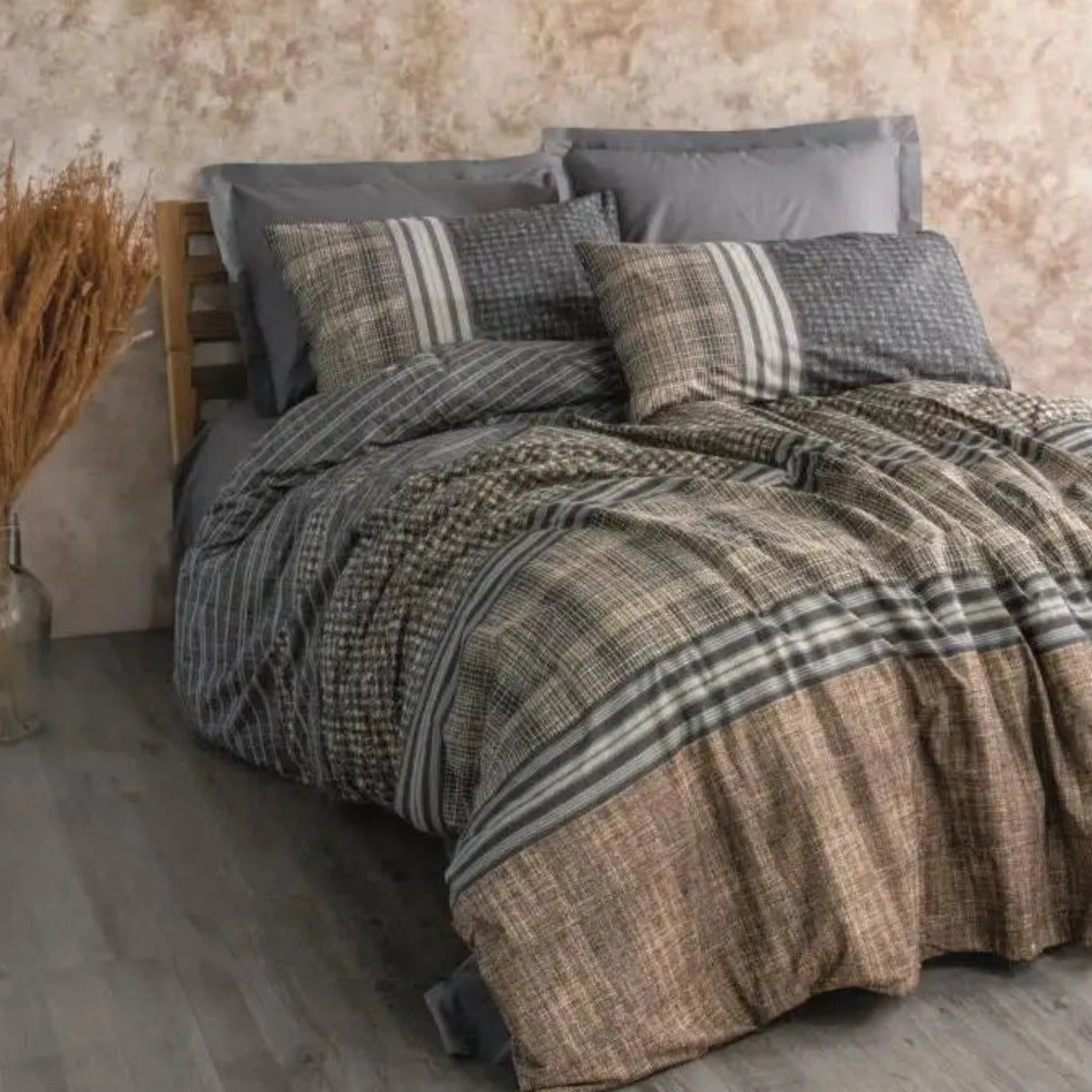 Cotton Box Toprak Timbre Anthracite Single Duvet Cover Set Premium Duvet Covers for Comfort and Style Julia M LifeStyles