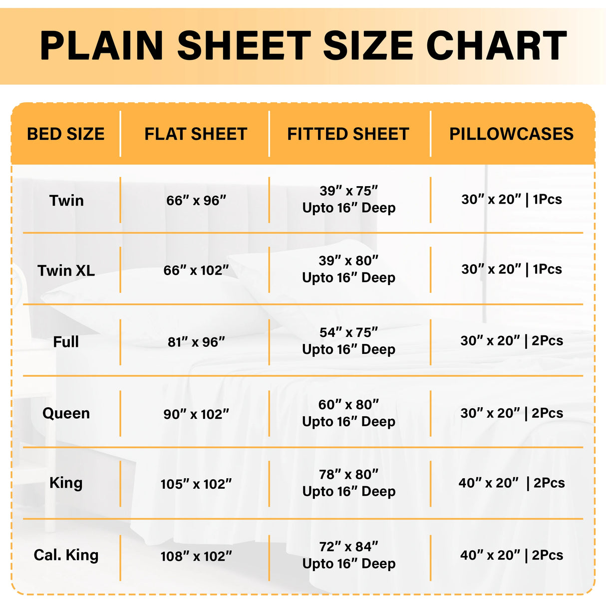 Lux Décor 6Pc Solid Sheet Set – Brushed Microfiber, 16" Deep Pockets