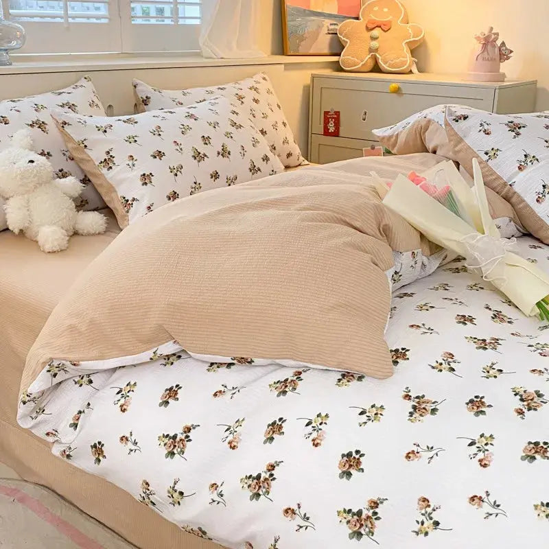Aesthetic Floral Bedding Set - Twin to Queen Duvet Cover with Pillowcases Julia M LifeStyles