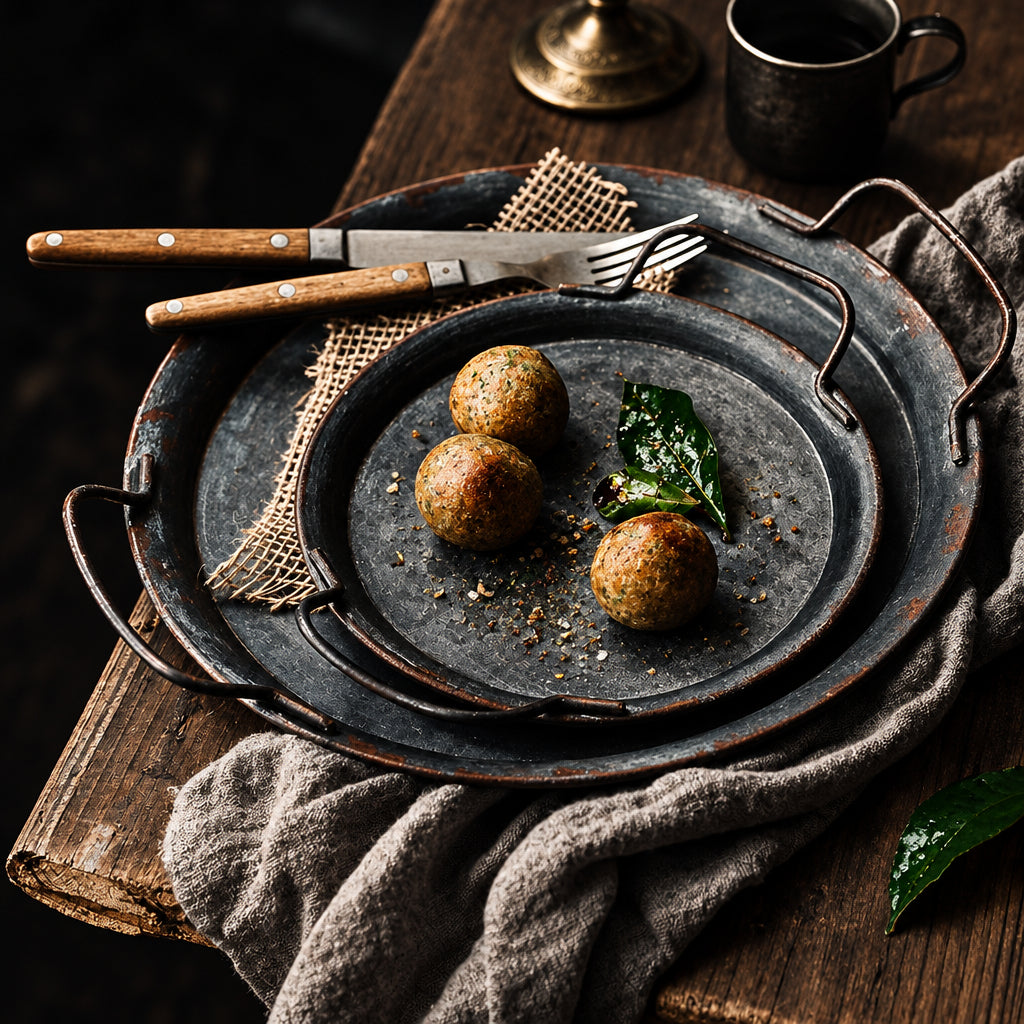 Bramwell Distressed Iron Tray