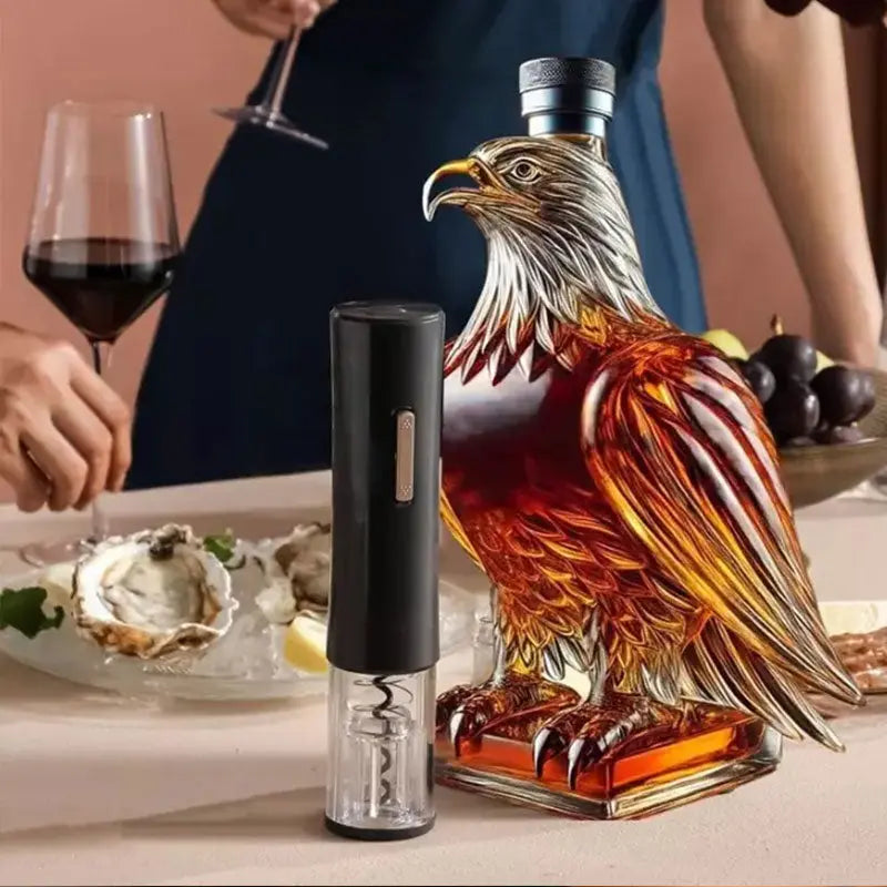 Small Eagle - shaped Whiskey Decanter. Ideal for Dad or Husband. Exquisite Glass Bottle, Perfect for Holiday Home Decor - Julia M LifeStyles