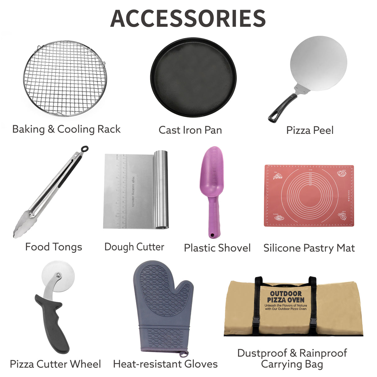 Semi-Automatic Silver 12 Outdoor Pizza Oven Portable Wood Fired Pizza Oven - Julia M LifeStyles