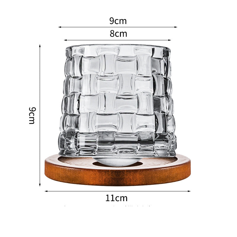 Hand drawn rotating glass cups multiple multi-purpose whiskey glasses rotating glass cups Julia M Home & Kitchen