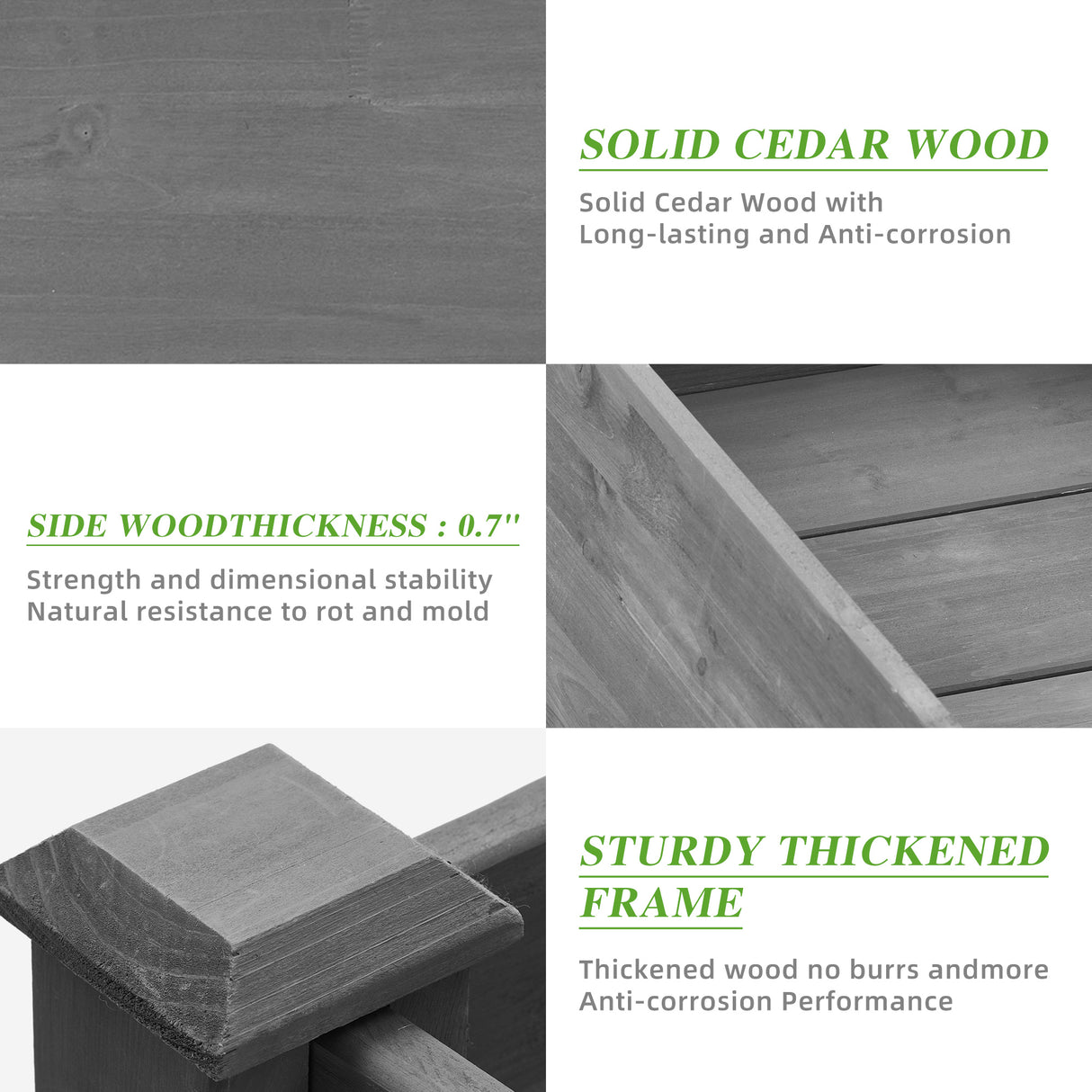 Raised Garden Bed with Legs, Elevated Wooden Planter Box for Outdoor Plants - Julia M LifeStyles