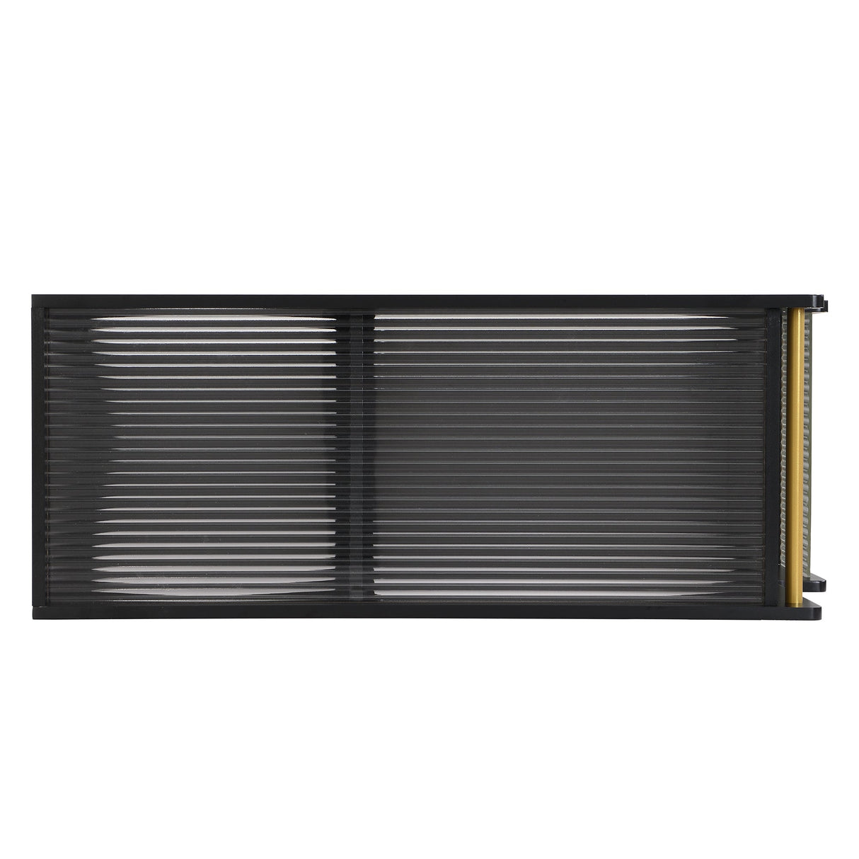 Stylish mobile desk with lockable wheels,bedside table with 5mm thick grooved tempered glass and gold round bars ,black Julia M Home & Kitchen