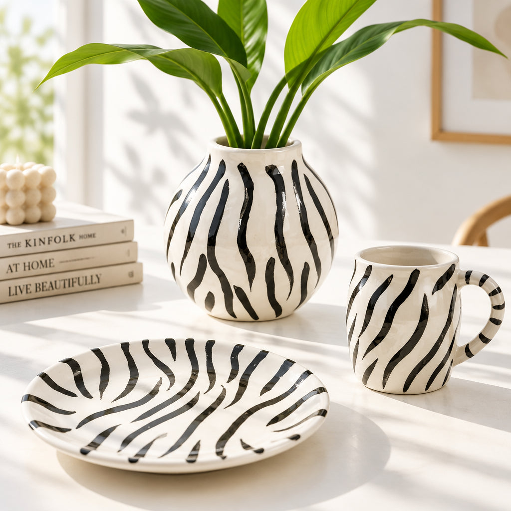 Miro Patterned Porcelain Goblet