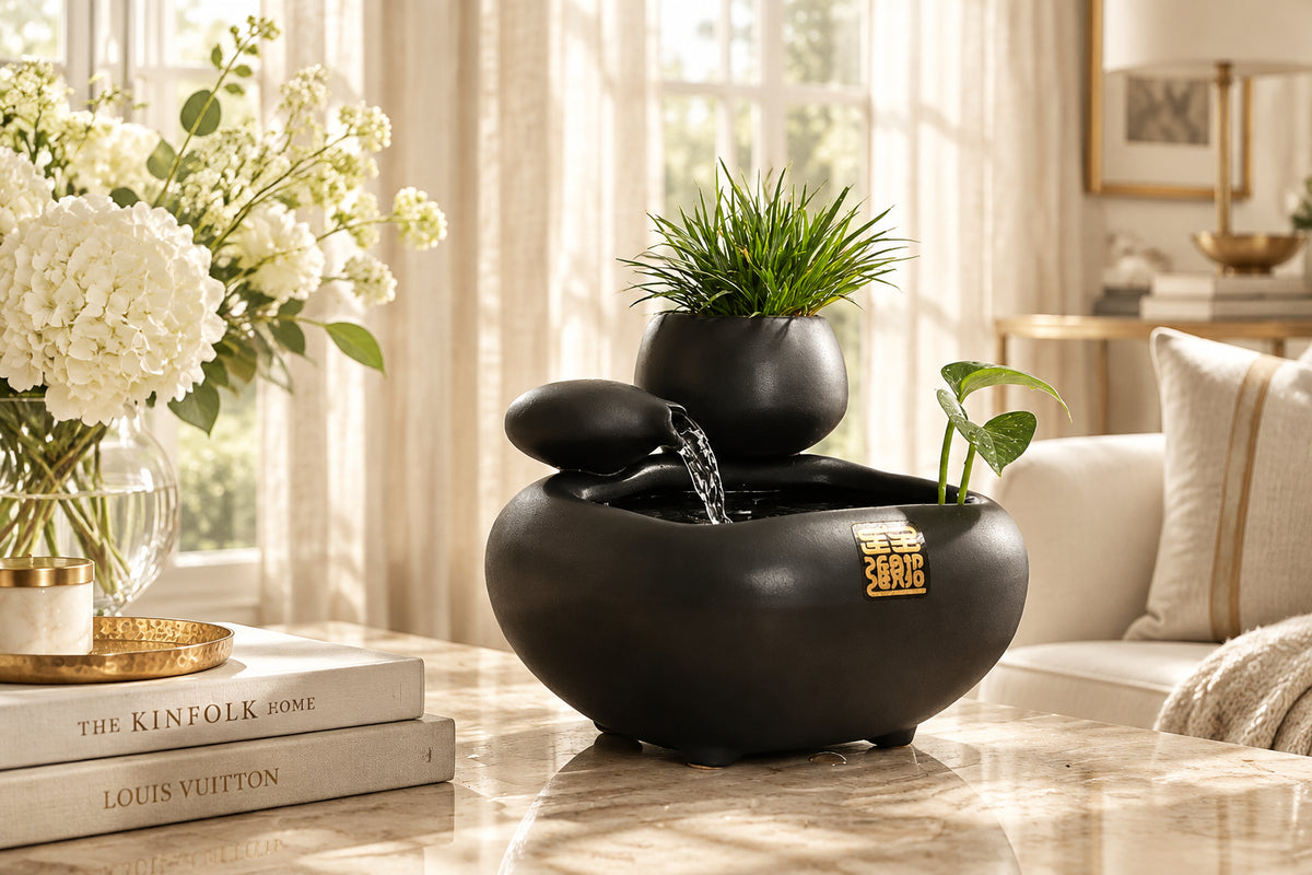 Jade Stream Handmade Ceramic Feng Shui Desk Ornament