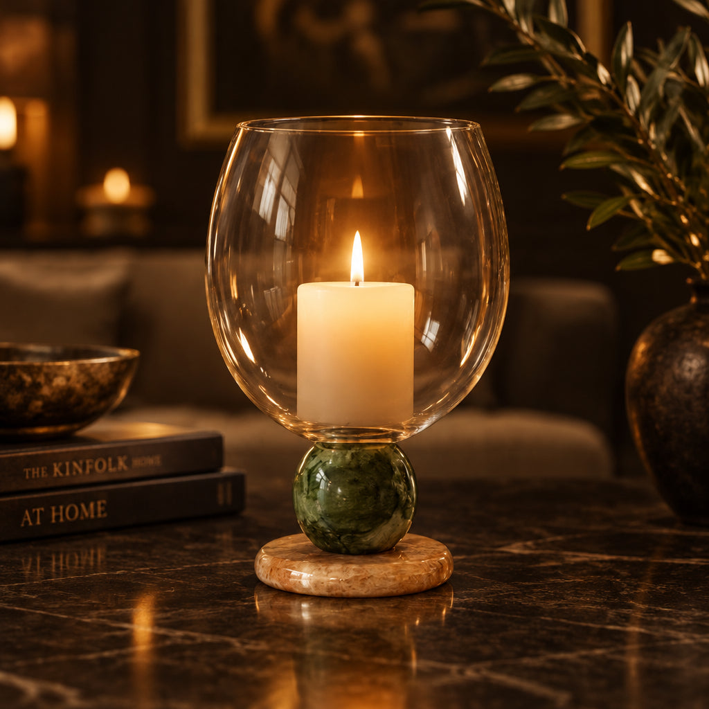 Orba Sculptural Glass Goblet