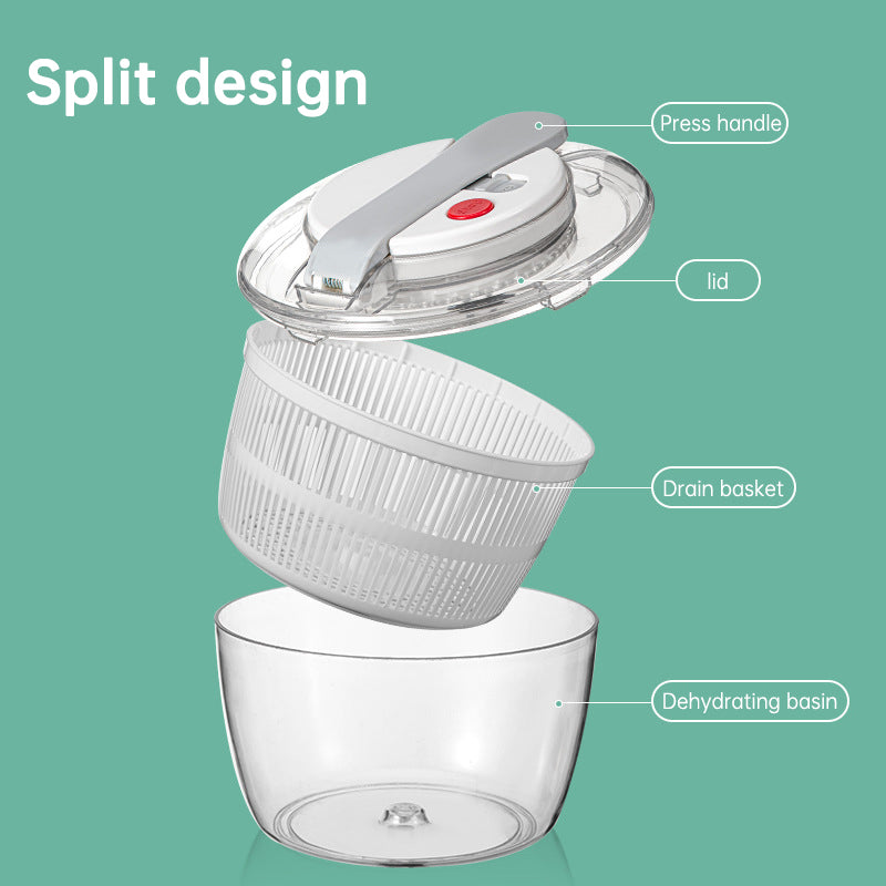 Multifunction 3 in 1 kitchen fruit vegetable dryer tools large manual Lettuce salad Spinner with Lidmaterial: plastic eprolo