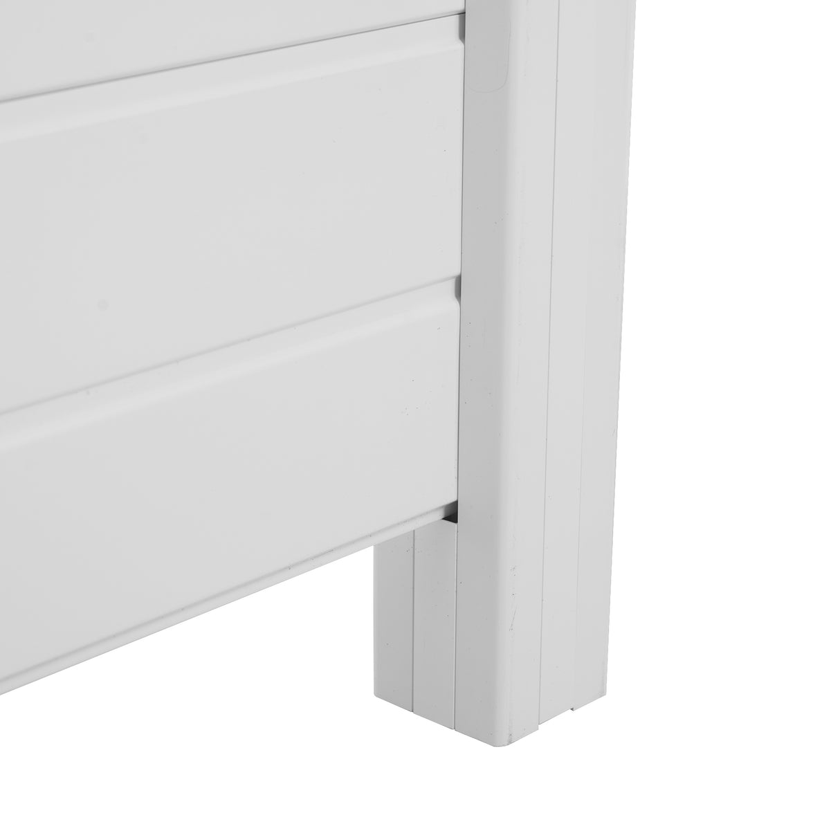 Privacy Fence Panels Kit Air Conditioner Trash Can Enclosure Vinyl white color - Julia M LifeStyles