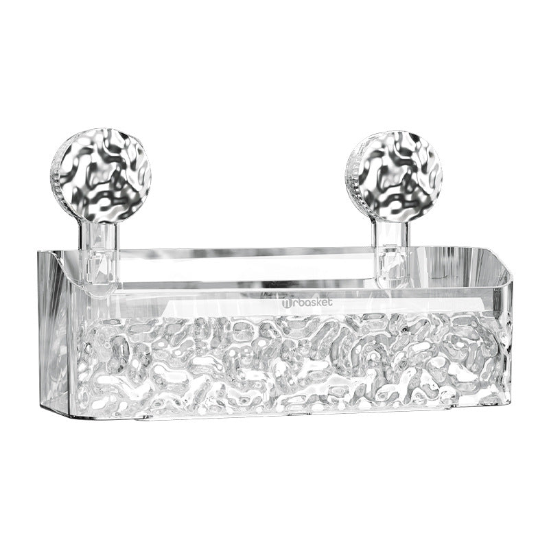 Suction tray rack bathroom shelf no punch bathroom wash table hanging basket wall hanging wall receiving rack Julia M Home & Kitchen