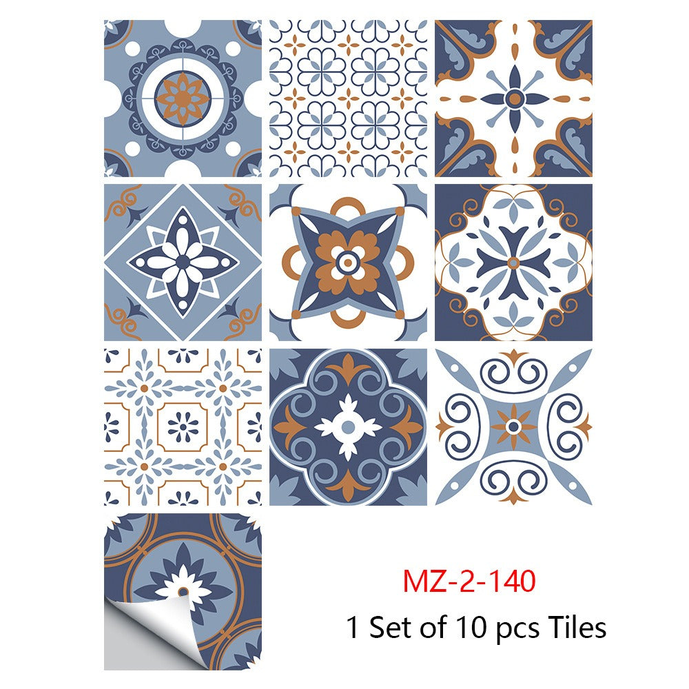 Mosaic 10-Piece Imitation Ceramic Tile Stickers Set for Home Decoration Julia M Home & Kitchen