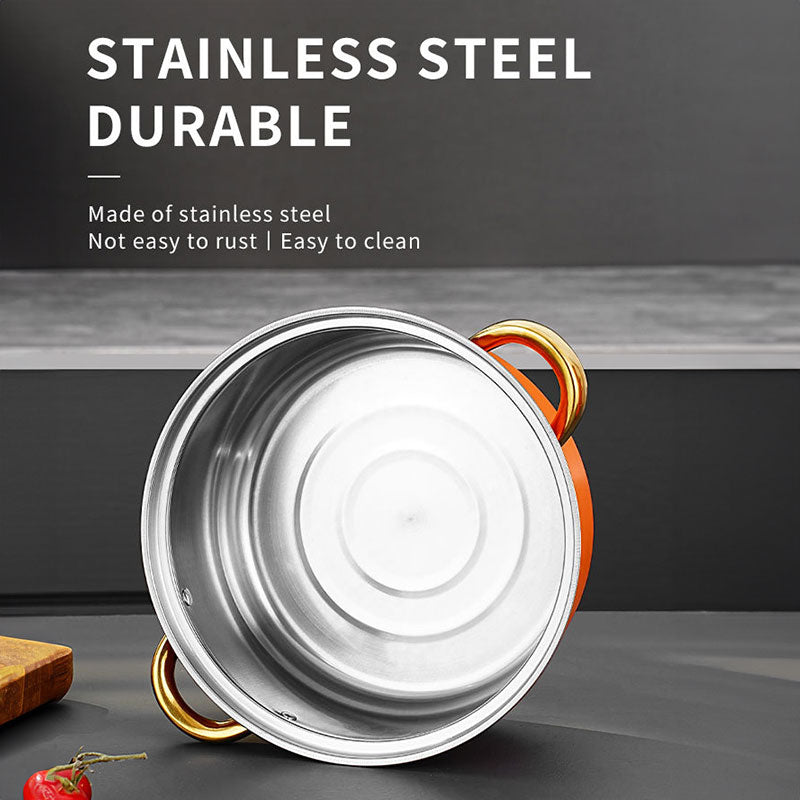 12 - piece wine - red non - stick stainless - steel soup pot set, induction - friendly for kitchen use. eprolo