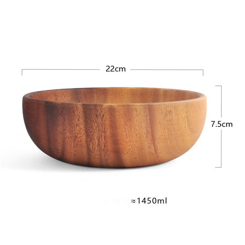 Wooden Bowl, Raw Wood Plate, Solid Wood Plate, Tableware, Salad Bowl, Wooden Fruit Plate, Dried Fruit, Shallow Mouth Bowl eprolo