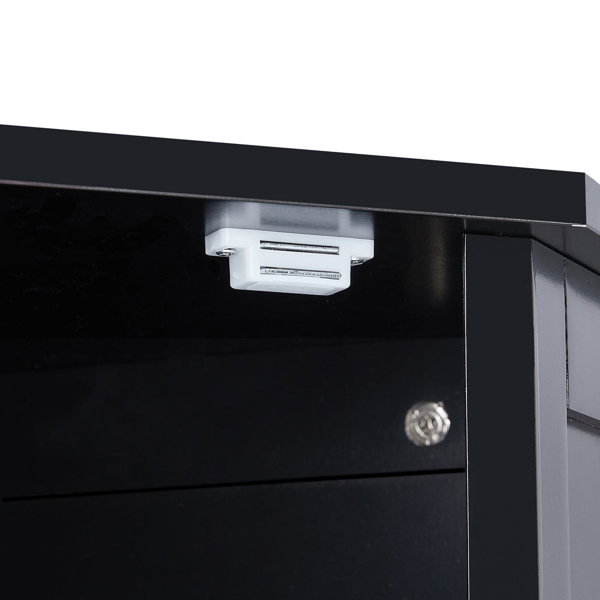 Black Bathroom Cabinet Triangle Corner Storage Cabinet with Adjustable Shelf Modern Style MDF Board - Julia M LifeStyles