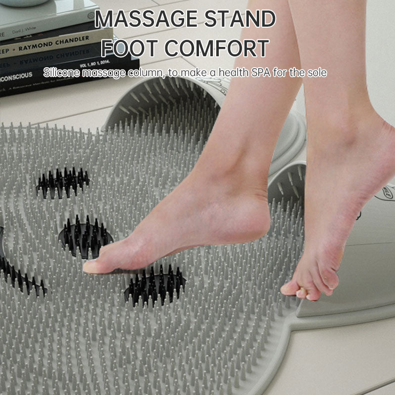 Silicone rabbit rub foot artifact bathroom anti-slip mat rub back massage pad rub bath wash feet to dead skin shower mat Julia M Home & Kitchen