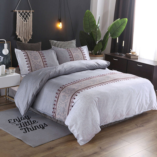 Modern Printed Polyester Duvet Cover Set with Pillowcases Julia M Home & Kitchen