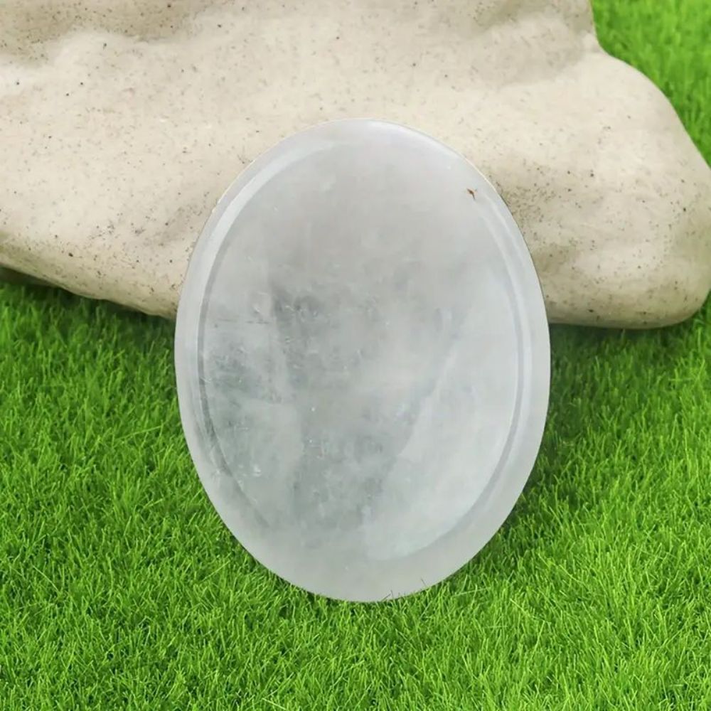 Thumb Worry Stones Oval Massage Quartz Healing Crystal Chakra Energy Therapy Meditation Spiritual Natural Gemstone Decor eprolo