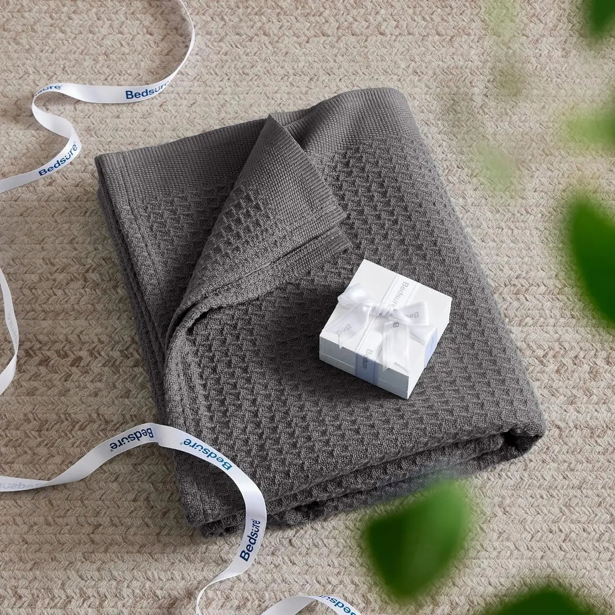 Bedsure 100% Cotton Waffle Weave Lightweight Blanket - Julia M LifeStyles