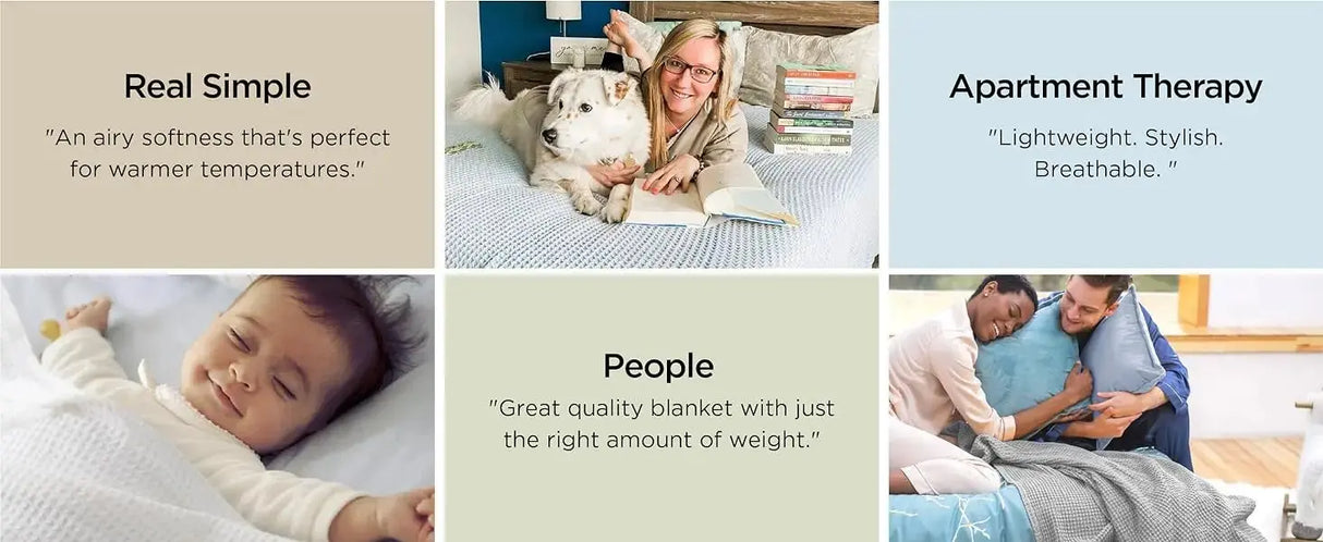Bedsure 100% Cotton Blankets for Couch or Bed - Waffle Weave, Lightweight and Soft Spring Blankets for Office, Throw, Twin, Quee - Julia M LifeStyles