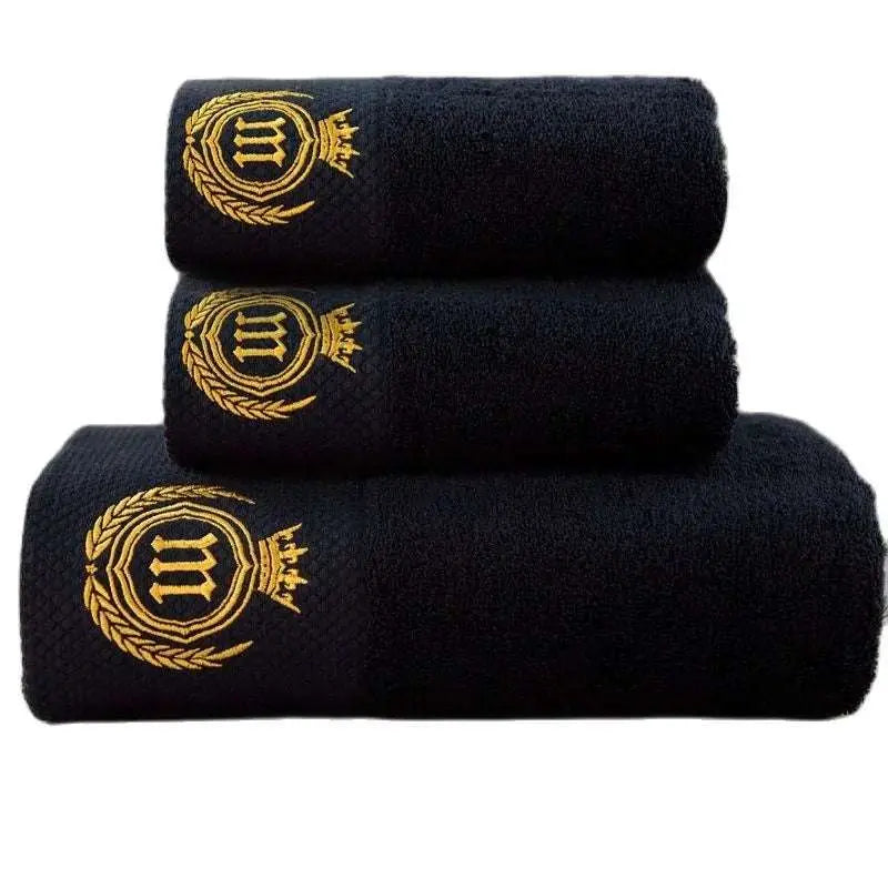 Black High-end Custom Towel Set - Julia M LifeStyles