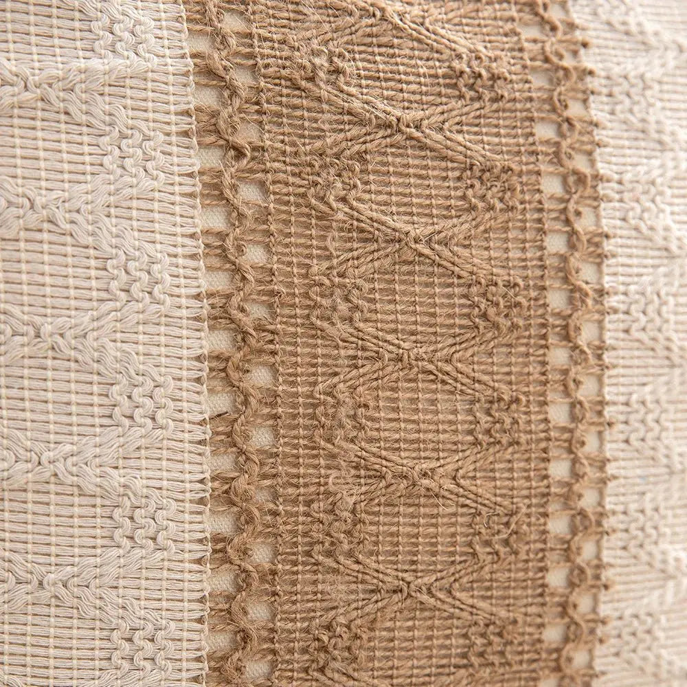 Bohemian Linen Fringed Throw Pillow Cover – Embroidered Decorative Cushion - Julia M LifeStyles