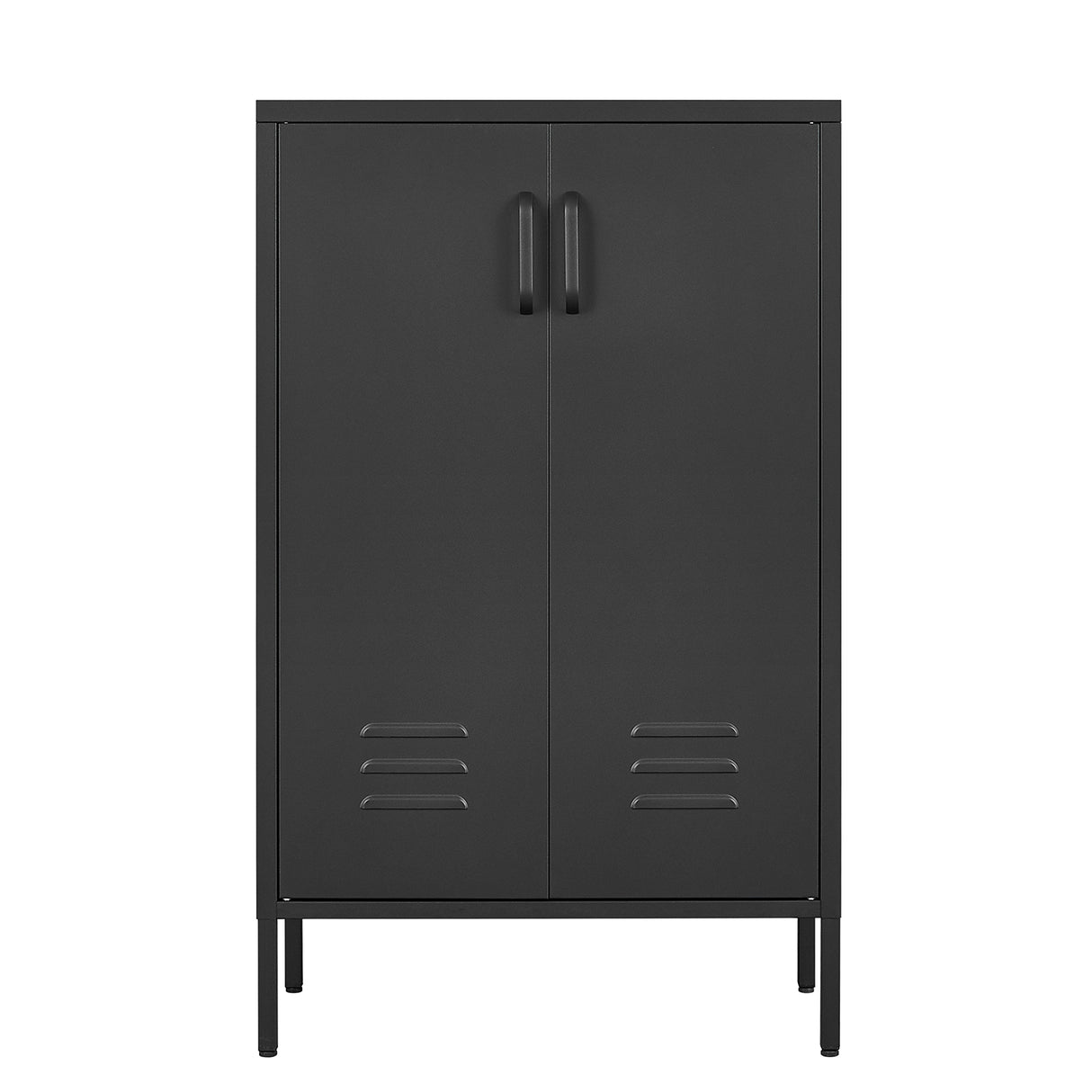 Steel storage cabinet, double door miscellaneous storage cabinet, 2 movable partitions - Julia M LifeStyles