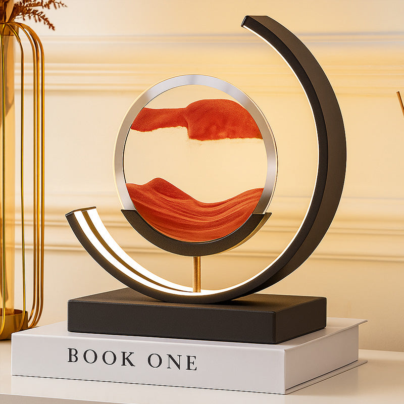 European Style LED Flowing Sand Painting Lamp - Elegant Night Light for Home Julia M Home & Kitchen