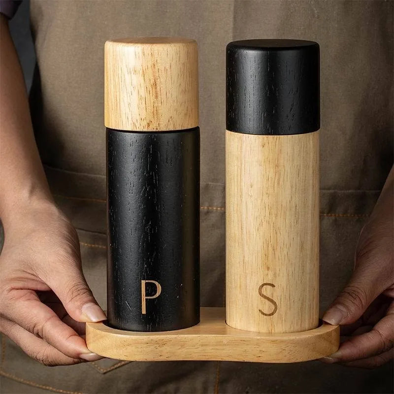 Oak Pepper Grinder Salt and Pepper Grinder Wooden Salt Mill Pepper Grinder with Adjustable Ceramic Rotor - Julia M LifeStyles
