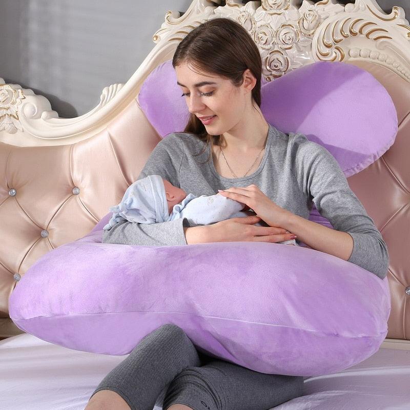 U-Shaped 130x70cm Pregnancy Pillow for Maternity Support and Breastfeeding