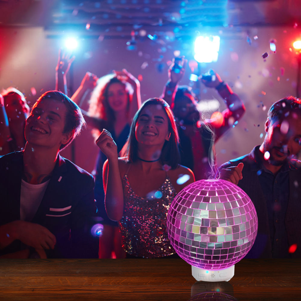 Creative Rotating Laser Ball Aromatherapy Machine Home Desktop Humidifier Simulated Smoke Ring Flame Aromatherapy Machine - Julia M LifeStyles