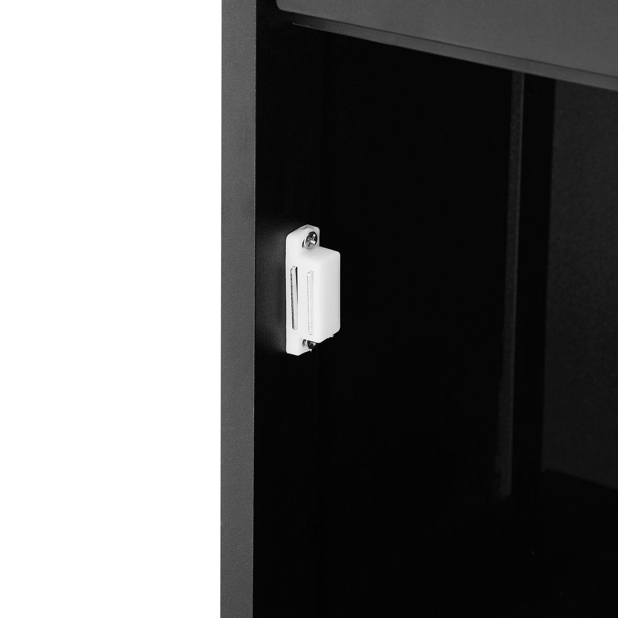 Tall Bathroom Cabinet, Freestanding Storage Cabinet with Drawer, MDF Board, Adjustable Shelf, Black - Julia M LifeStyles