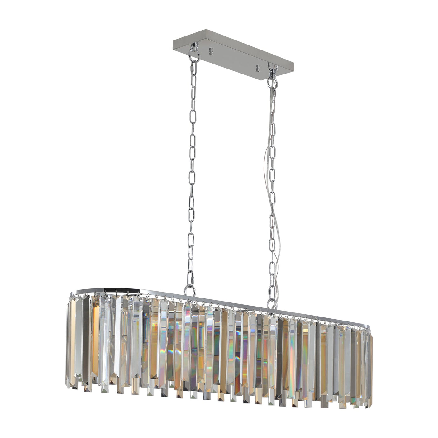 Modern Oval Crystal ceiling chandelier Luxury Home Decor Light Fixture Julia M Home & Kitchen