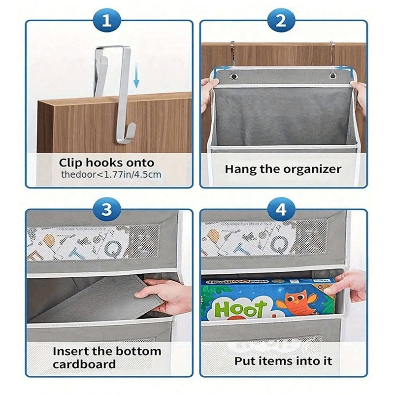 5 - Shelf Hanging Storage: Anti - Tilt, 5 large pockets. Good for bedroom, bathroom, living room (behind - door use). - Julia M LifeStyles