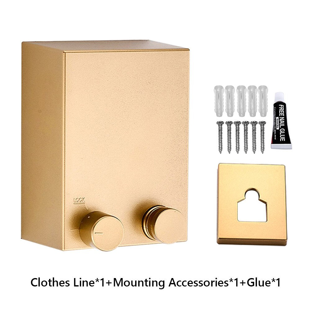 Indoor Outdoor Retractable Stretch Washing Invisible Line Mounted Drying Rope Laundry Clothes Line 13.8ft Automatic Wall Hanging Julia M Home & Kitchen