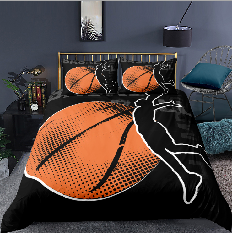 3D digital printing three piece quilt cover for sports basketball and football bedding Julia M Home & Kitchen