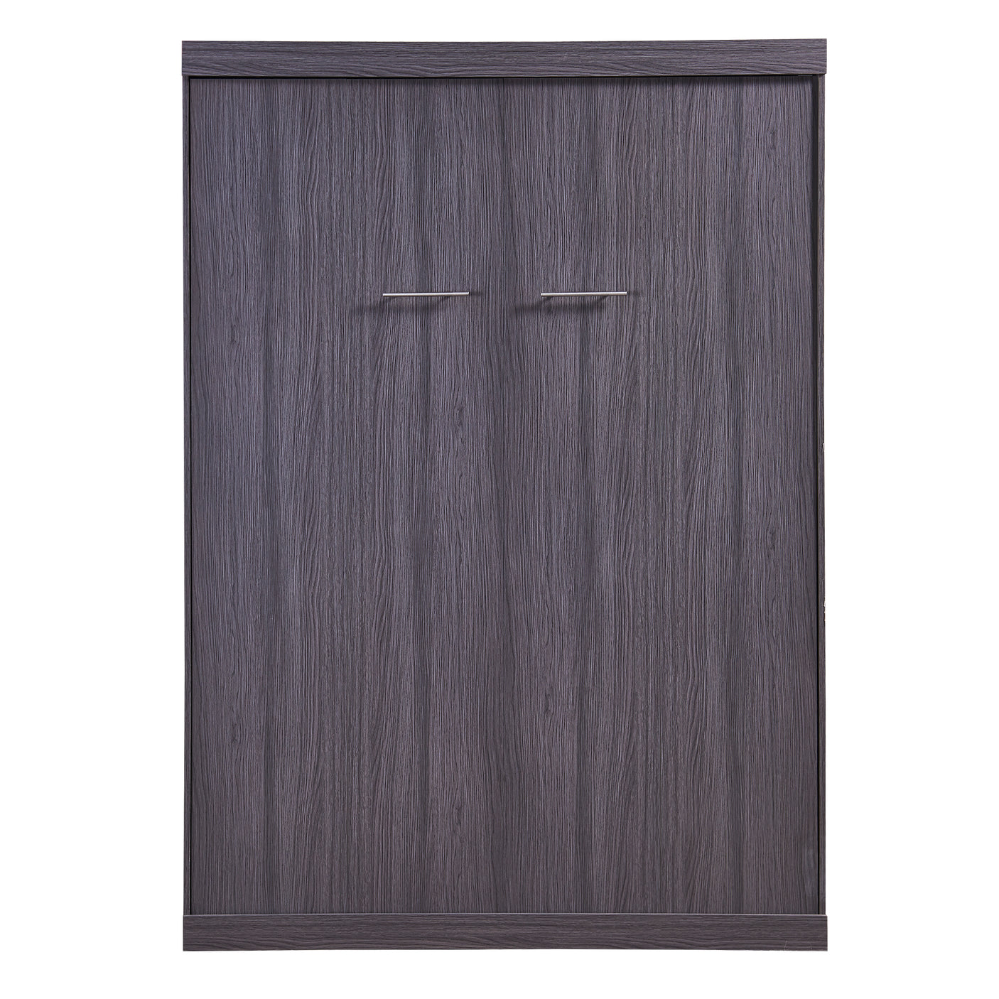 Full Size Murphy Bed with Wardrobe and Drawers, Storage Bed, can be Folded into a Cabinet, Gray - Julia M LifeStyles