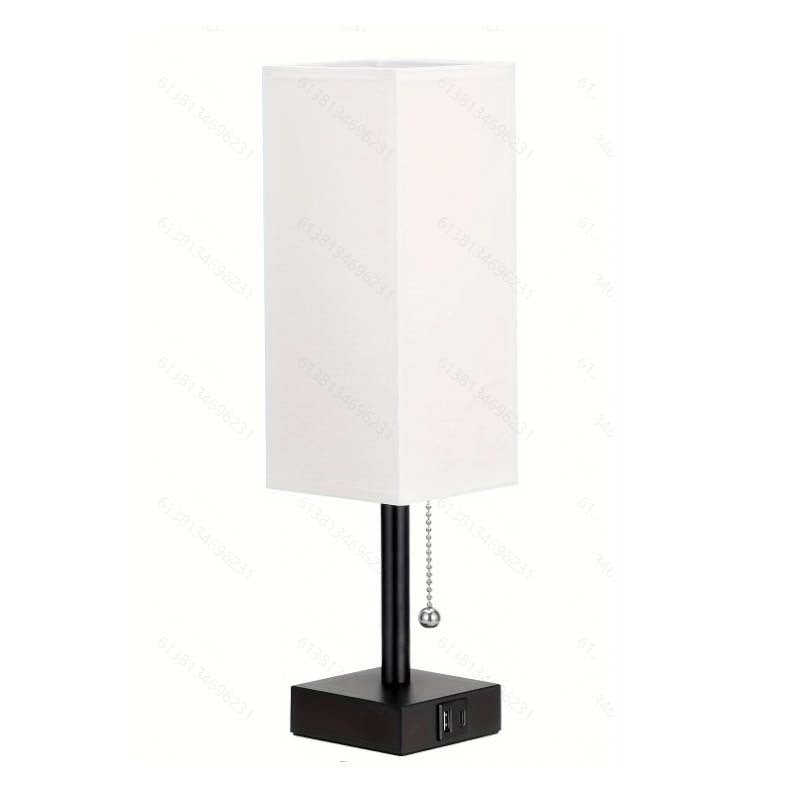 Linen 90 square desk lamp zipper switch three color temperature variable light A+C USB charging Julia M Home & Kitchen