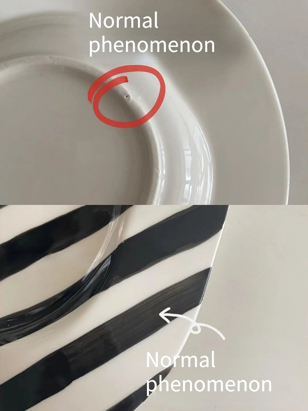 Nordic Ceramic Plate Dot Stripe Irregular Wave Shape Ceramic Dessert Plate Pasta Plate Dinner Plates Ceramic Dish Plates Julia M Home & Kitchen