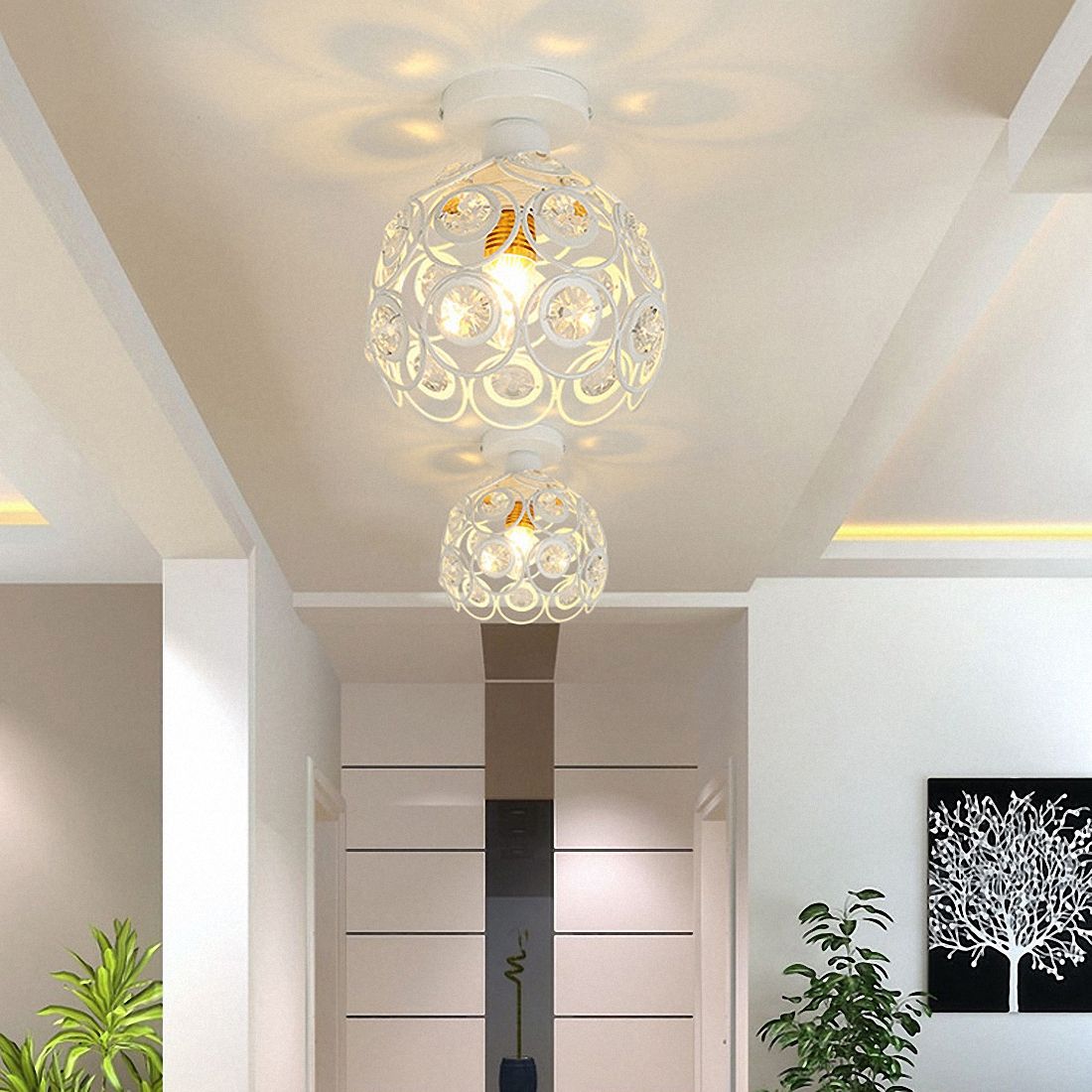 The Lumière Crystal Ceiling Light