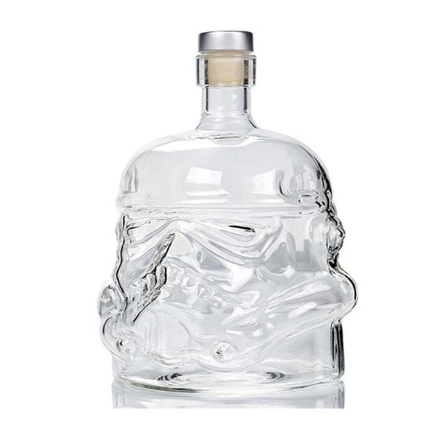 650ml Star Wars White Soldier Glass Jug Storm Trooper Spirit Bottle Empty Crystal Wine Glass Bottle Glass Cup Home Bar Tools eprolo