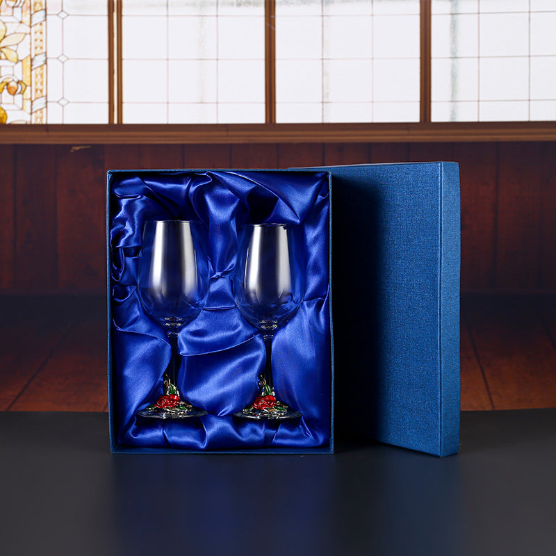 Household enamel crystal glass red wine glass goblet decanter Julia M Home & Kitchen