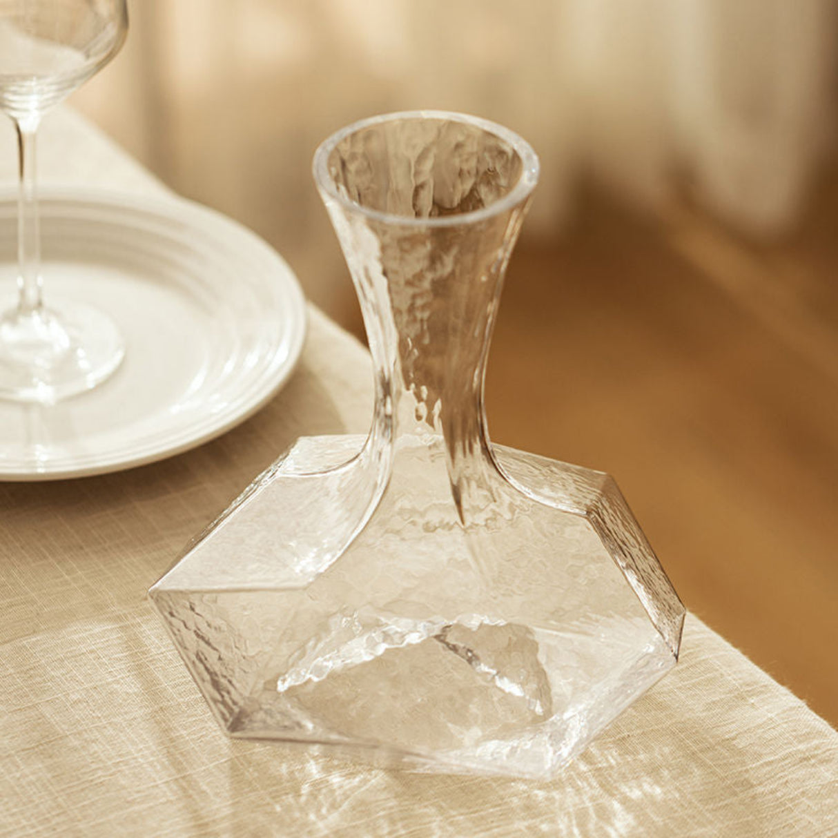 Cube Wine Decanter | Geometric Glass Decanter