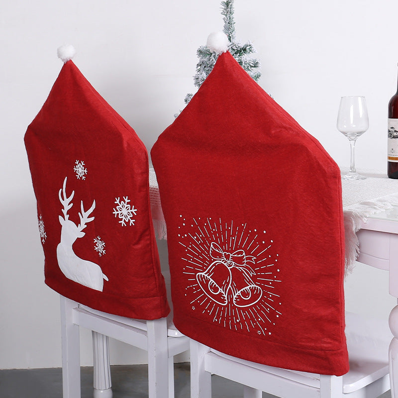 Christmas Bell Chair Cover Snowman Chair Cover Restaurant Bar Table Decoration Julia M Home & Kitchen