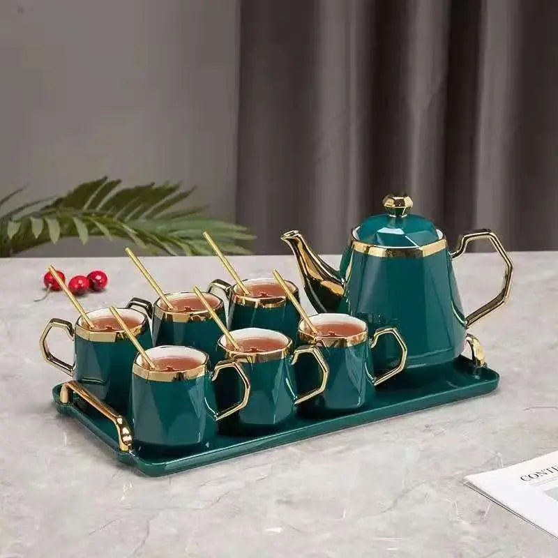 Ceramic Tea Set - Handmade Green Porcelain Teaware - Julia M LifeStyles