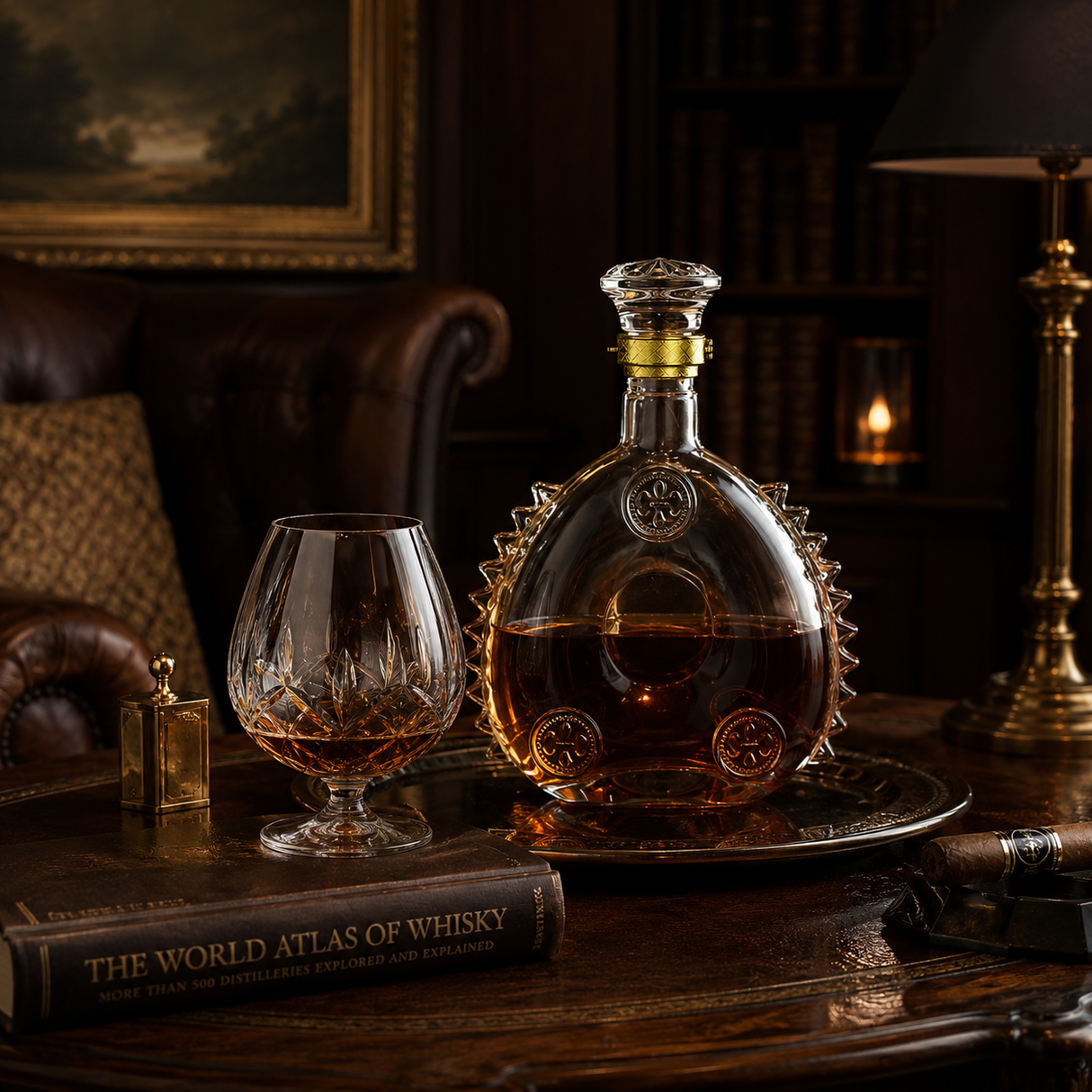 Louis XIII Elegant Tulip-Shaped Glass Wine Bottle