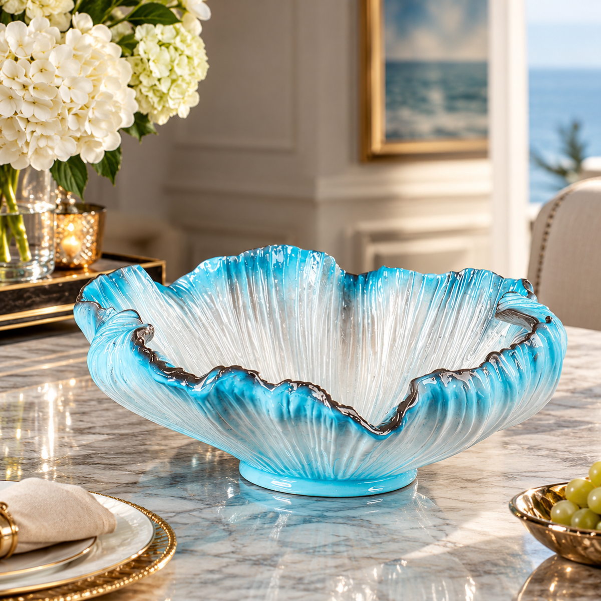 Ocean-Inspired Sculptural Serving Dish