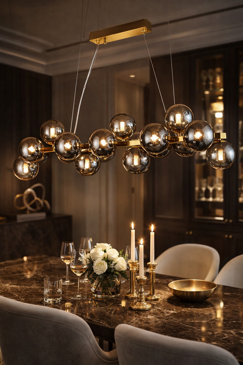 Aurelia Bubble Glass Pendant Chandelier