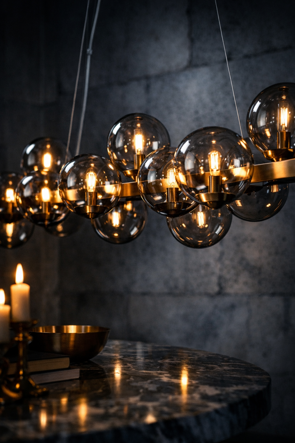 Aurelia Bubble Glass Pendant Chandelier